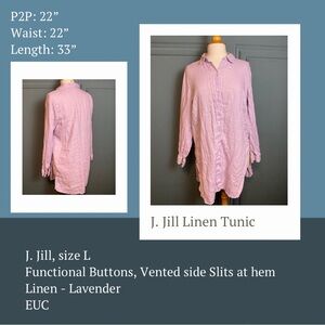 J. Jill Lavender Linen Tunic